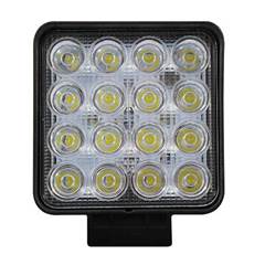 FAROL LED QUADRADO 16 LEDS 48W 105MM