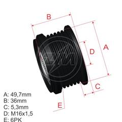 POLIA RODA LIVRE MBB 612D 812D SSANGYONG