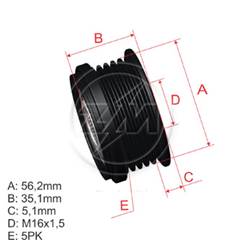 POLIA RODA LIVRE VW PASSAT  AUDI A4/6