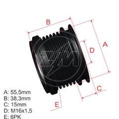 POLIA RODA LIVRE MBB SPRINTER 312 512