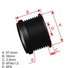 POLIA RODA LIVRE MBB ATEGO 1222;8/1213