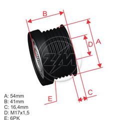 POLIA RODA LIVRE PUNTO LINEA DUCATO 1.6