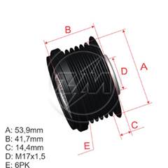 POLIA RODA LIVRE NISSAN SENTRA 2.5L 