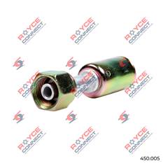 CONECTOR RETO FEMEA 06MM ALUMINIO C/CLIP