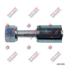 CONECTOR RETO FEMEA 08MM ALUMINO C/CLIP