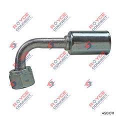 CONECTOR  90º FÊMEA 06MM ALUMINIO C/CLIP