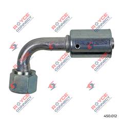 CONECTOR 90º FÊMEA 08MM ALUMINIO C/CLIP