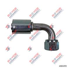 CONECTOR 90º FÊMEA 10MM ALUMINIO C/CLIP