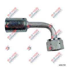 CONECTOR RADIAL 90º FÊMEA 08MM C/CLIP