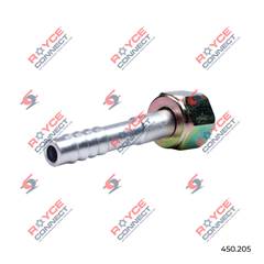 CONECTOR RETA FÊMEA 06MM ALUMINIO S/CLIP