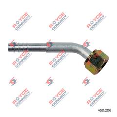 CONECTOR 45º FÊMEA 06MM ALUMINIO S/CLIP