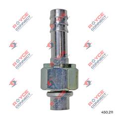 CONECTOR RETA FÊMEA 10MM ALUMINIO S/CLIP