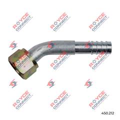 CONECTOR 45º FÊMEA 10MM ALUMINIO S/CLIP