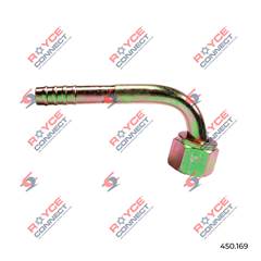 CONECTOR 90º FÊMEA 06MM AÇO S/CLIP