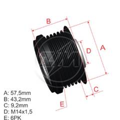 POLIA RODA LIVRE TOYOTA/JEEP CHEROKEE