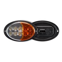 LANT LED ELÍPTICA AMBAR/CRISTAL 12V
